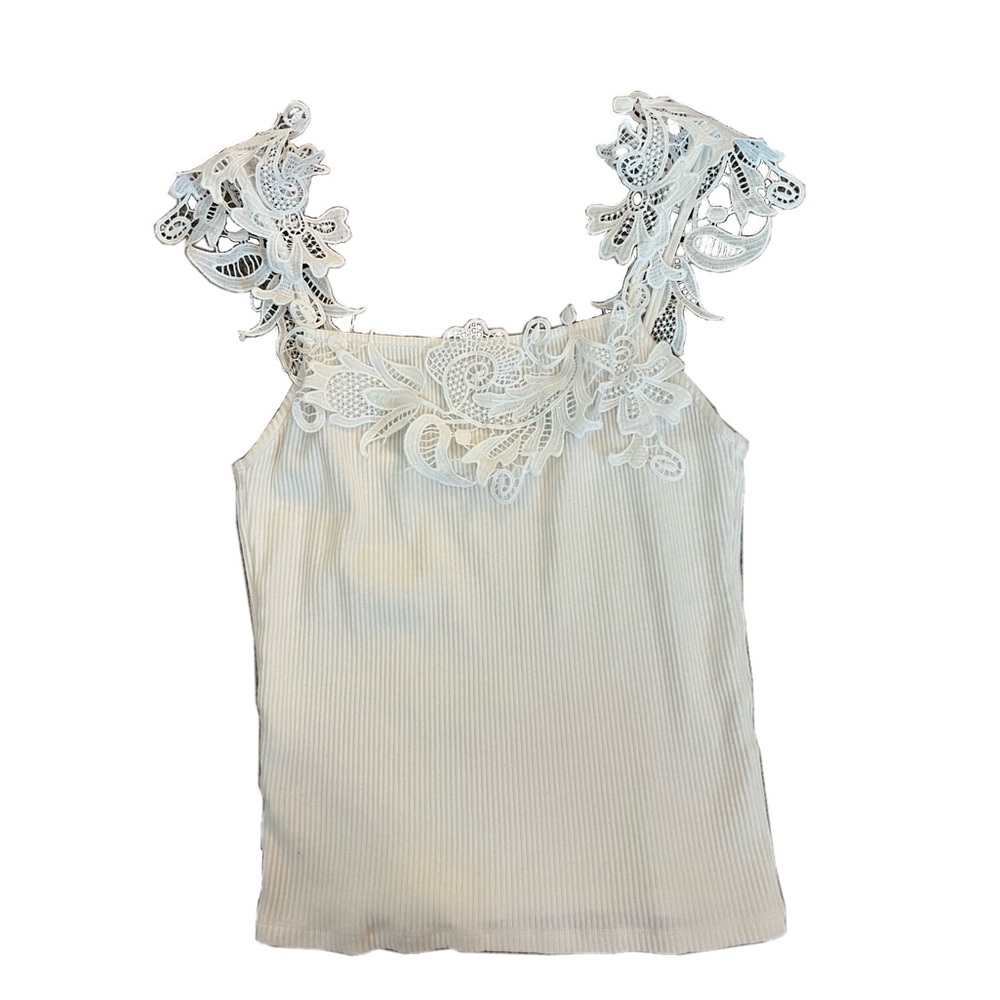 Zara Lace Embellished Tank Top